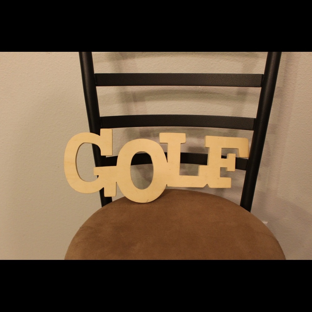 Golf wooden sign